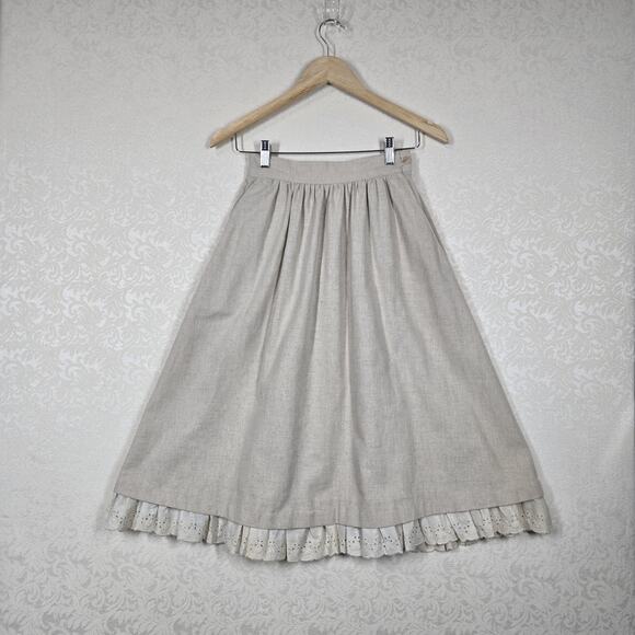 Vintage Cream Midi Skirt - Picture 13 of 13
